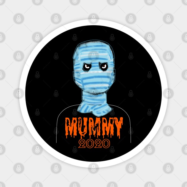 Halloween Mummy 2020 Magnet by okpinsArtDesign